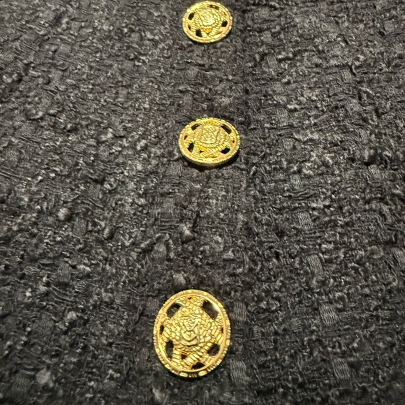 Zara Elegant Black Skort with Gold Accents - Picture 2 of 5